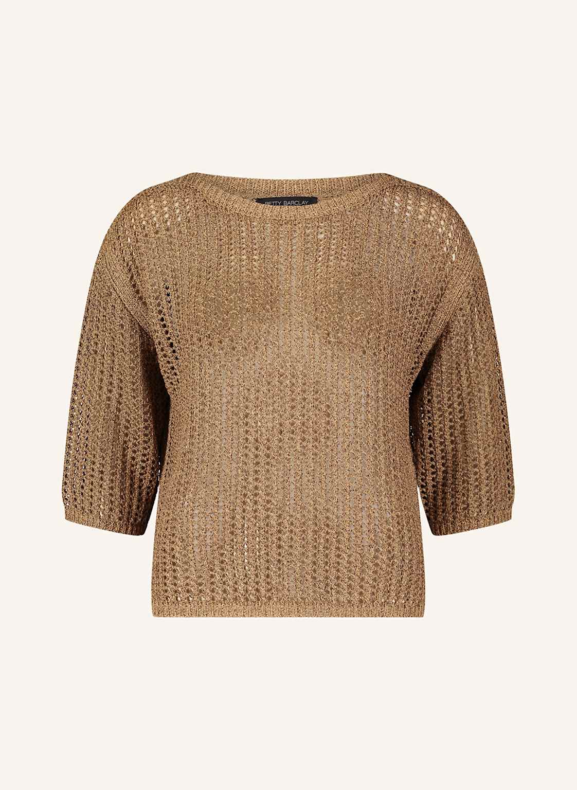 Betty Barclay Pullover Mit Glitzergarn Und 3/4-Arm beige Betty Barclay Pullover Mit Glitzergarn Und 3/4-Arm beige von Betty Barclay