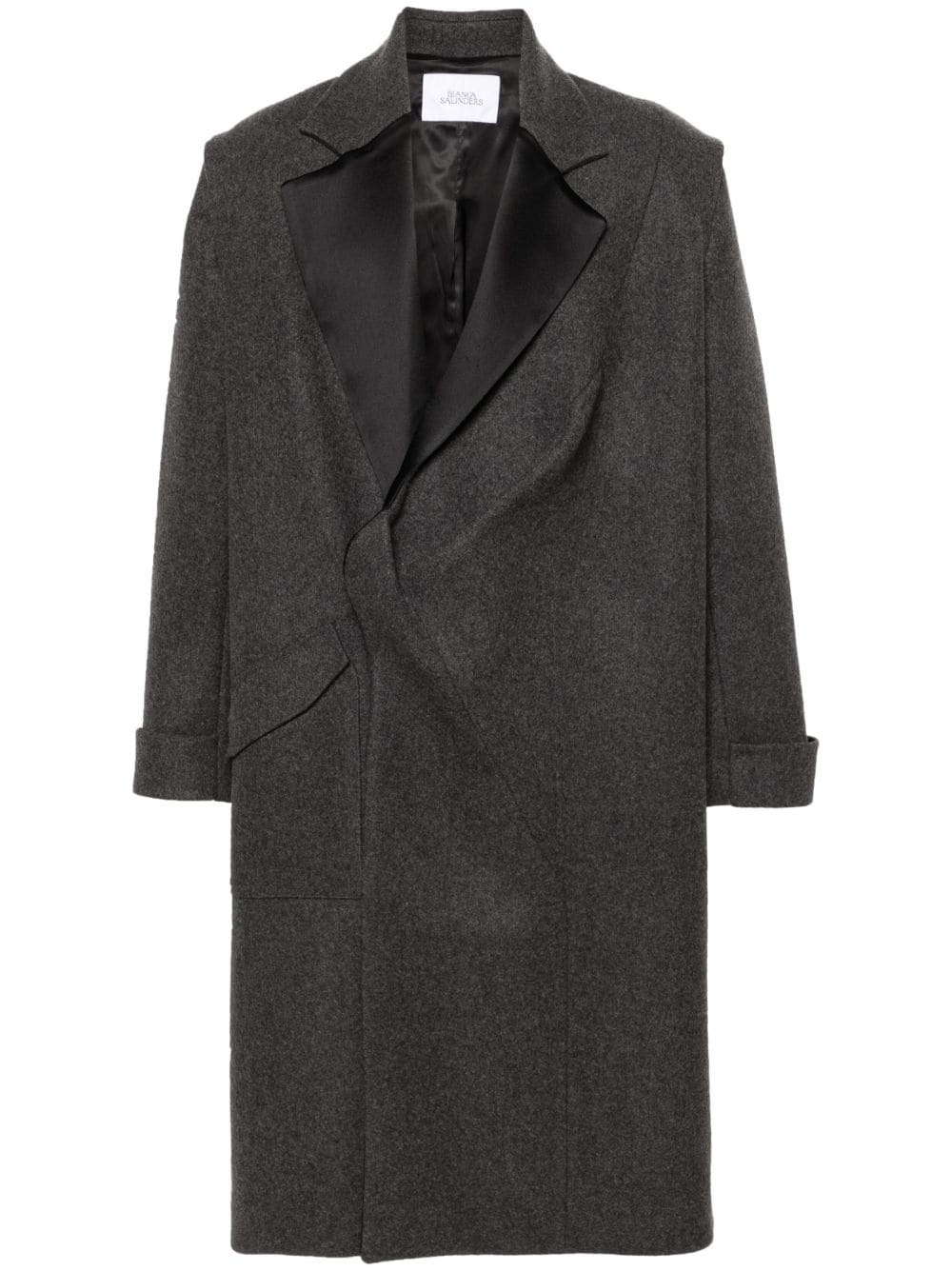 Bianca Saunders Pinches single-breasted wool coat - Grey von Bianca Saunders