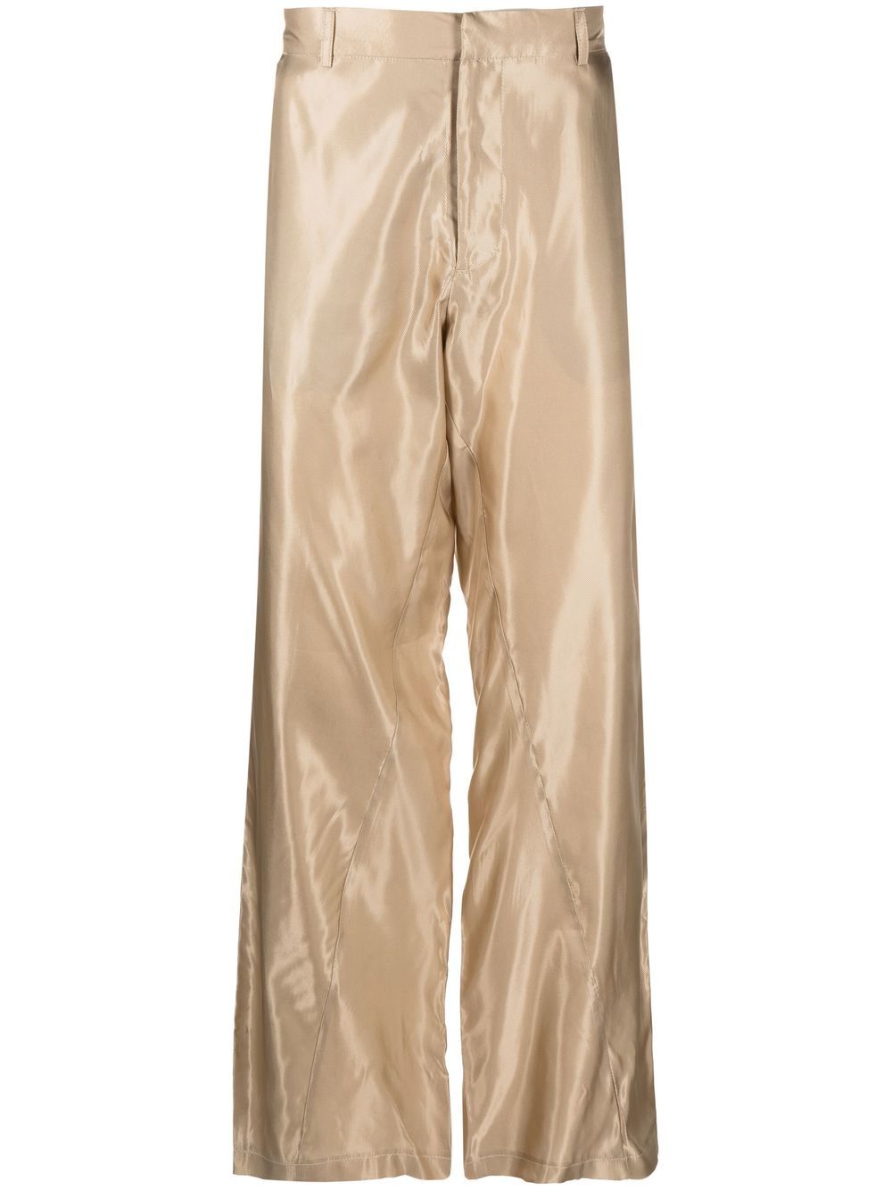 Bianca Saunders wide-leg silk trousers - Neutrals von Bianca Saunders