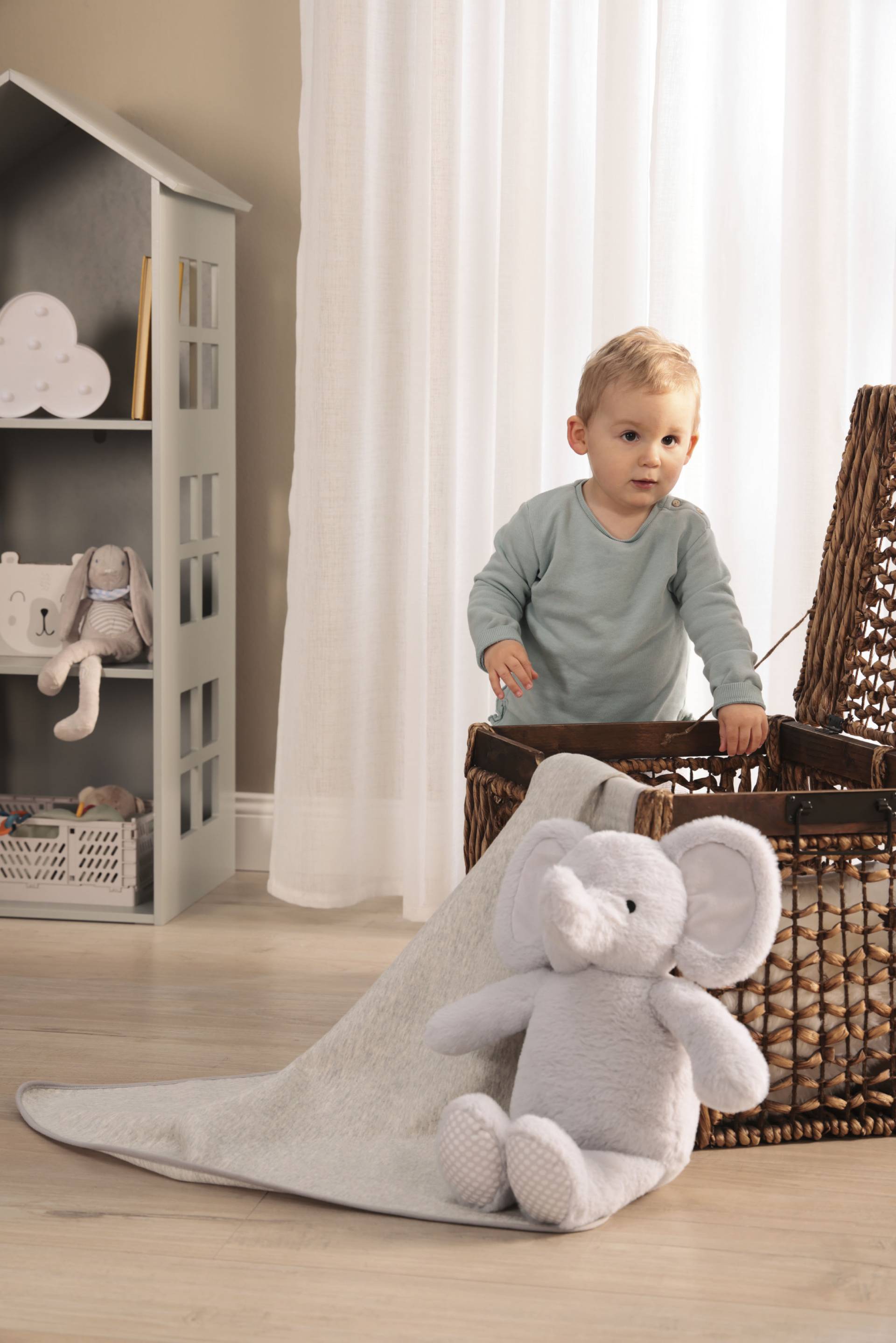 Biederlack Babydecke »Shiva«, mit Elefanten-Kuscheltier von Biederlack