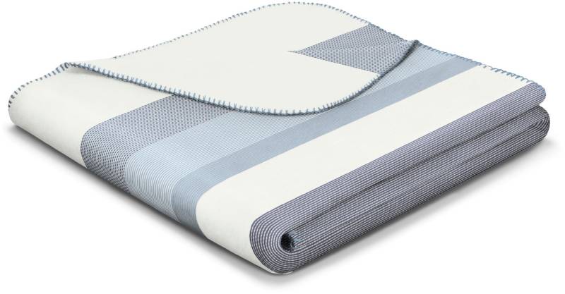 Biederlack Wohndecke »Exact Blue«, mit geketteltem Zierstich, frisches Streifendesign von Biederlack