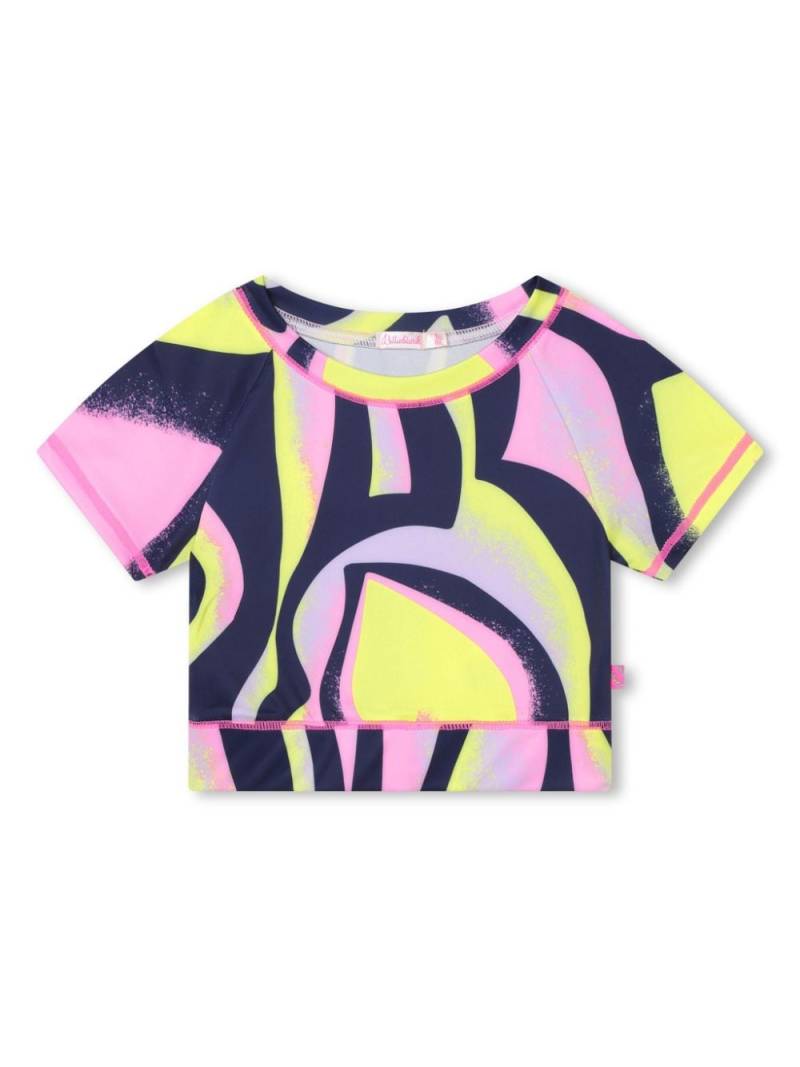 Billieblush abstract-print jersey T-shirt - Purple von Billieblush
