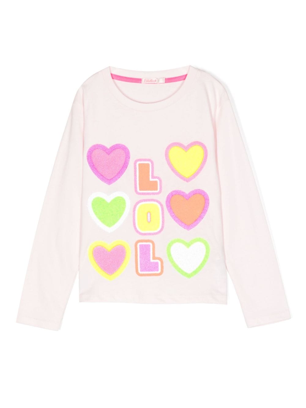 Billieblush appliqué-detail cotton sweatshirt - Pink von Billieblush