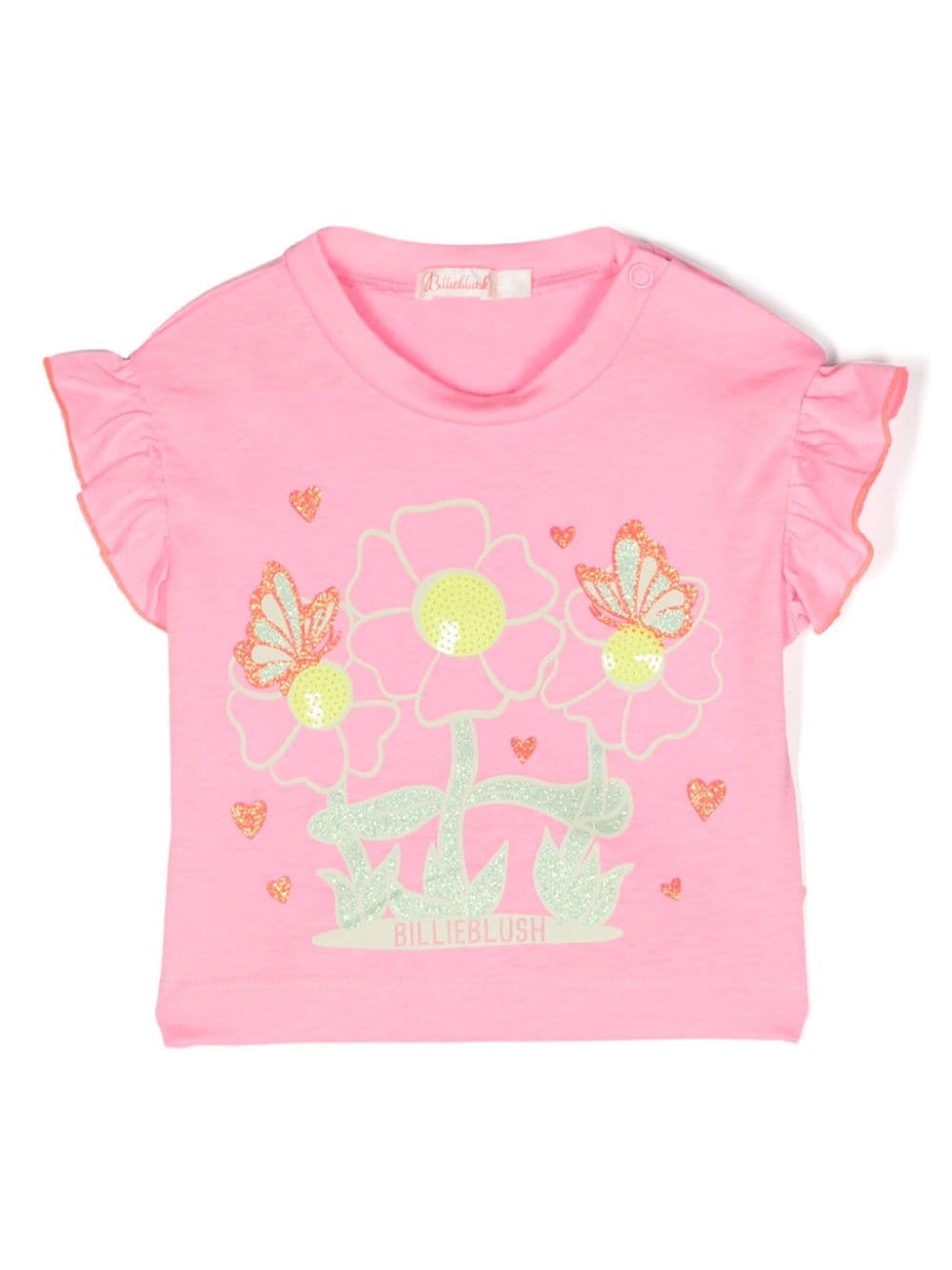 Billieblush graphic-print cotton T-shirt - Pink von Billieblush