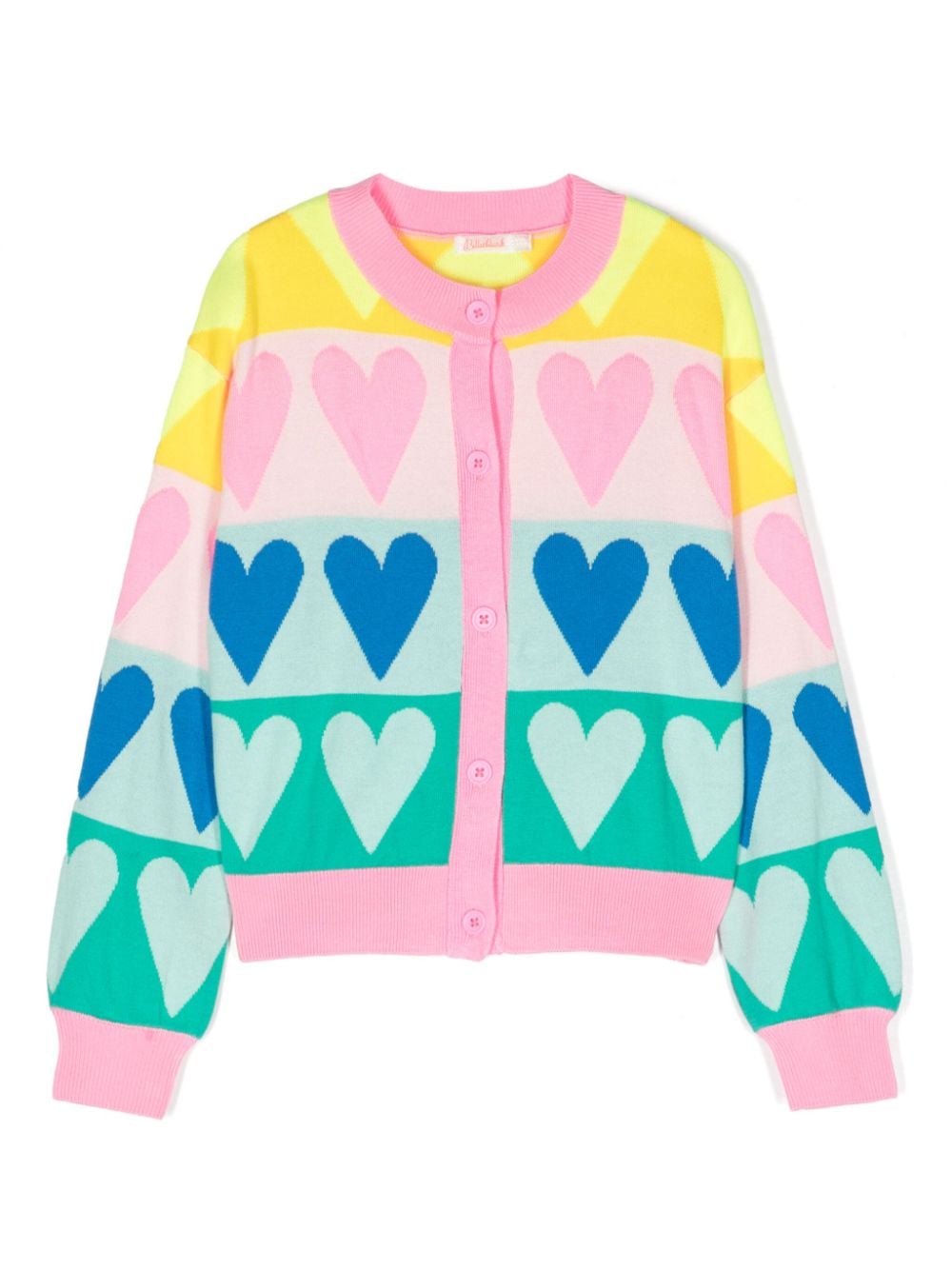 Billieblush heart-pattern jacquard cardigan - Pink von Billieblush