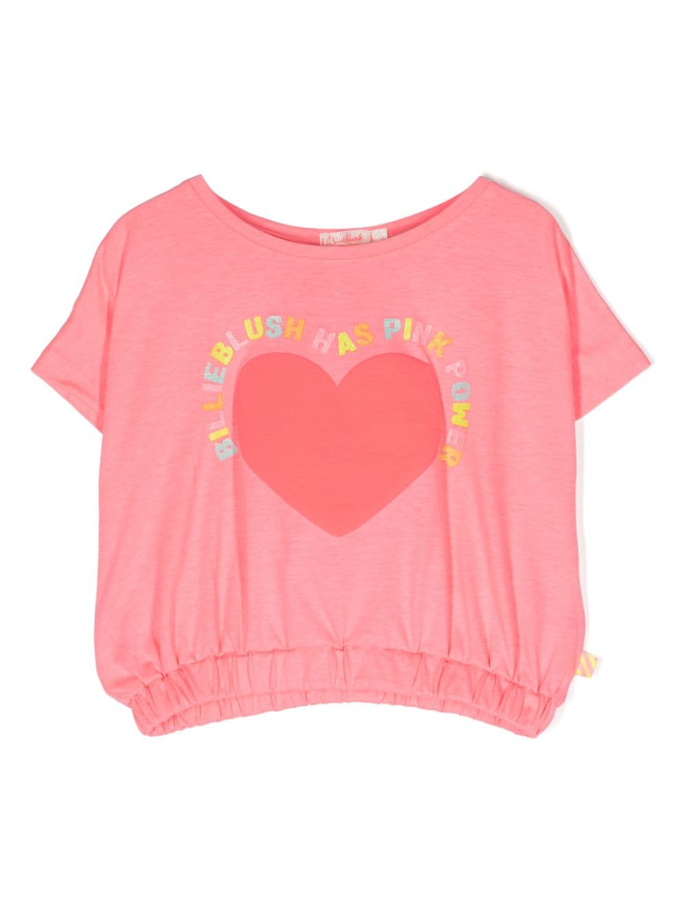 Billieblush heart-rubberised jersey T-shirt - Pink von Billieblush