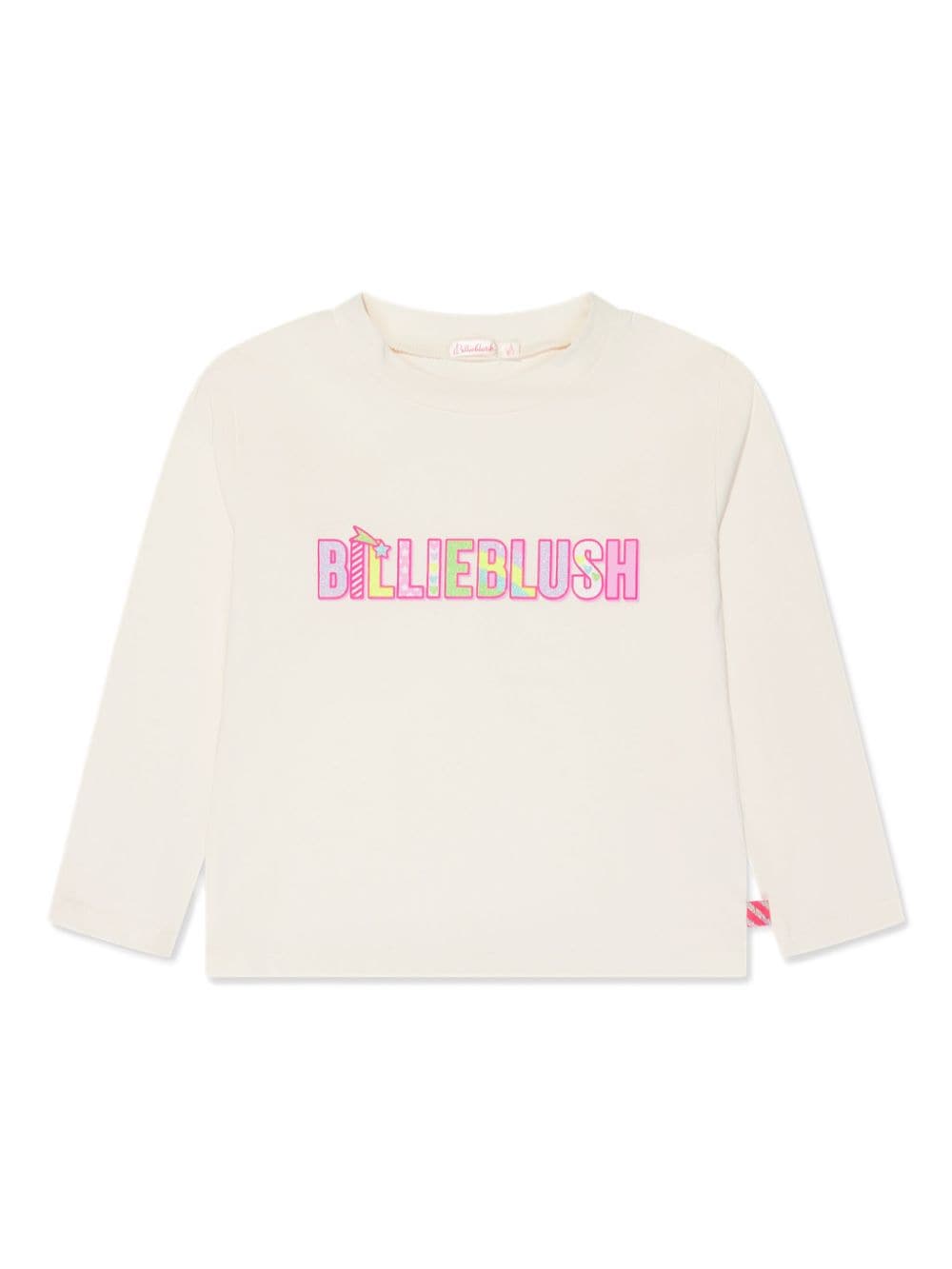 Billieblush logo-print cotton sweatshirt - Neutrals von Billieblush