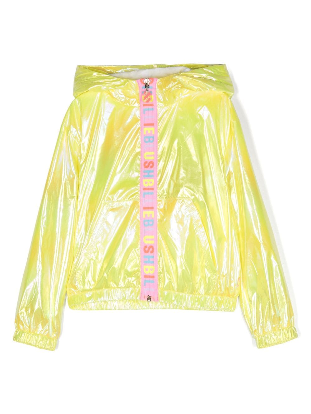 Billieblush logo-tape hooded raincoat - Yellow von Billieblush