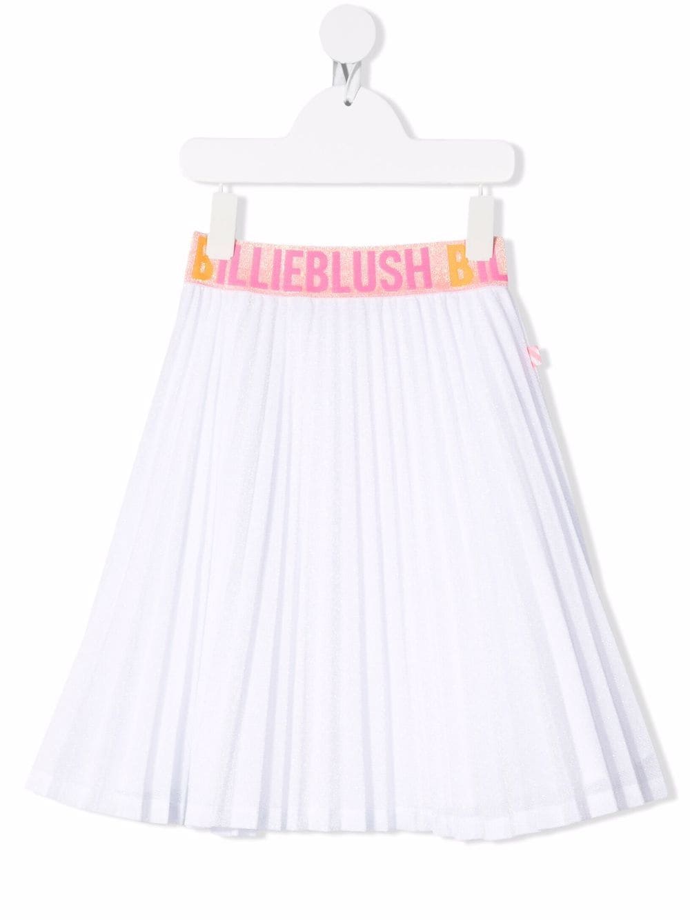 Billieblush logo-waistband pleated skirt - White von Billieblush