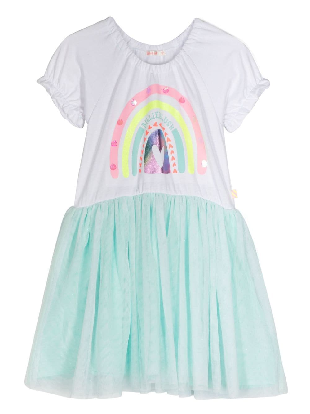 Billieblush rainbow-print dress - White von Billieblush