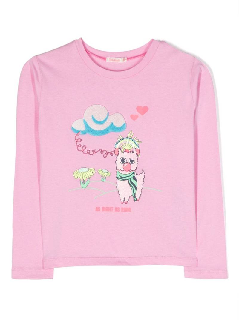 Billieblush sequin-embellished cotton T-shirt - Pink von Billieblush