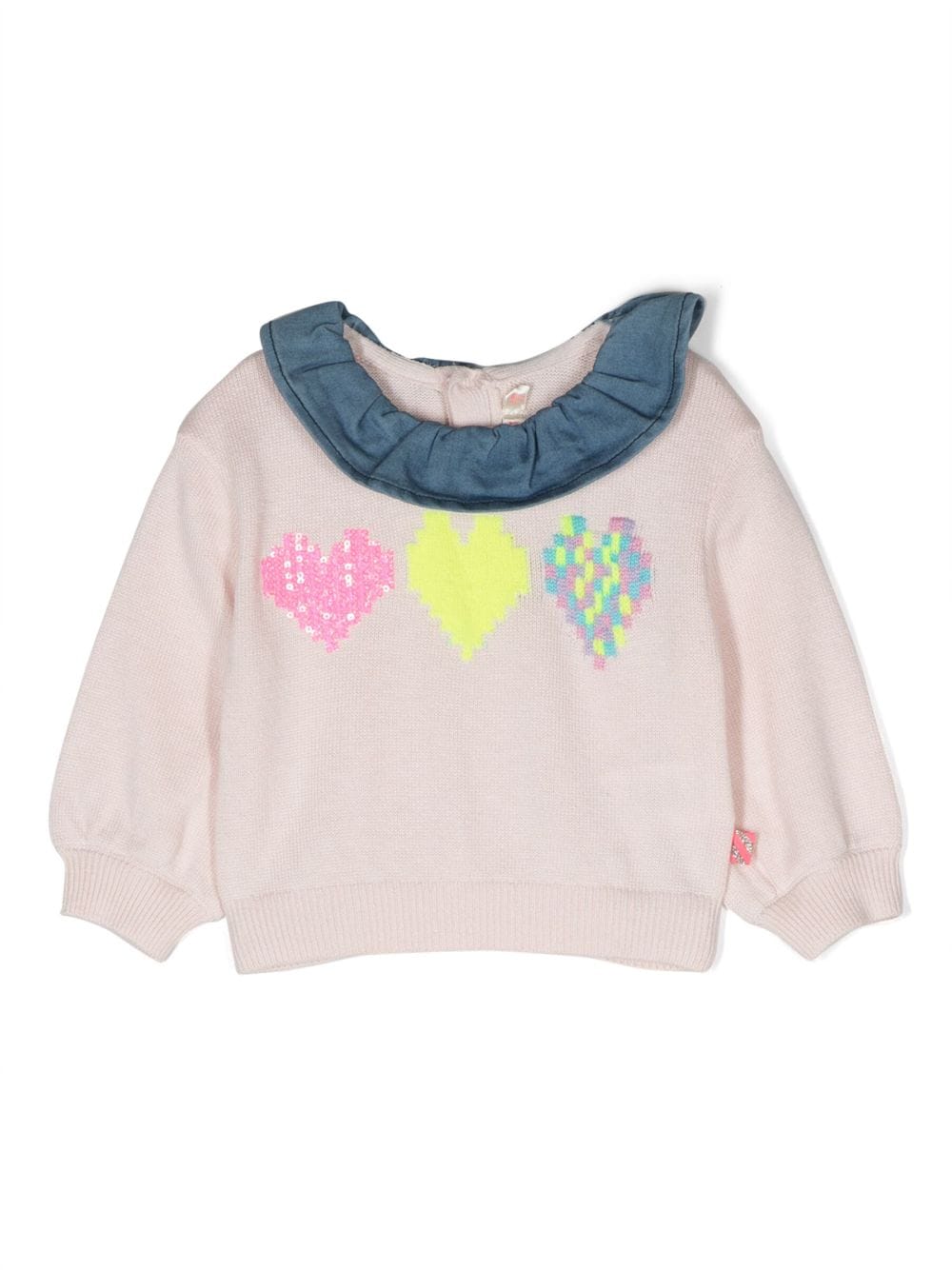 Billieblush sequin-embellished ruffle-collar sweatshirt - Pink von Billieblush