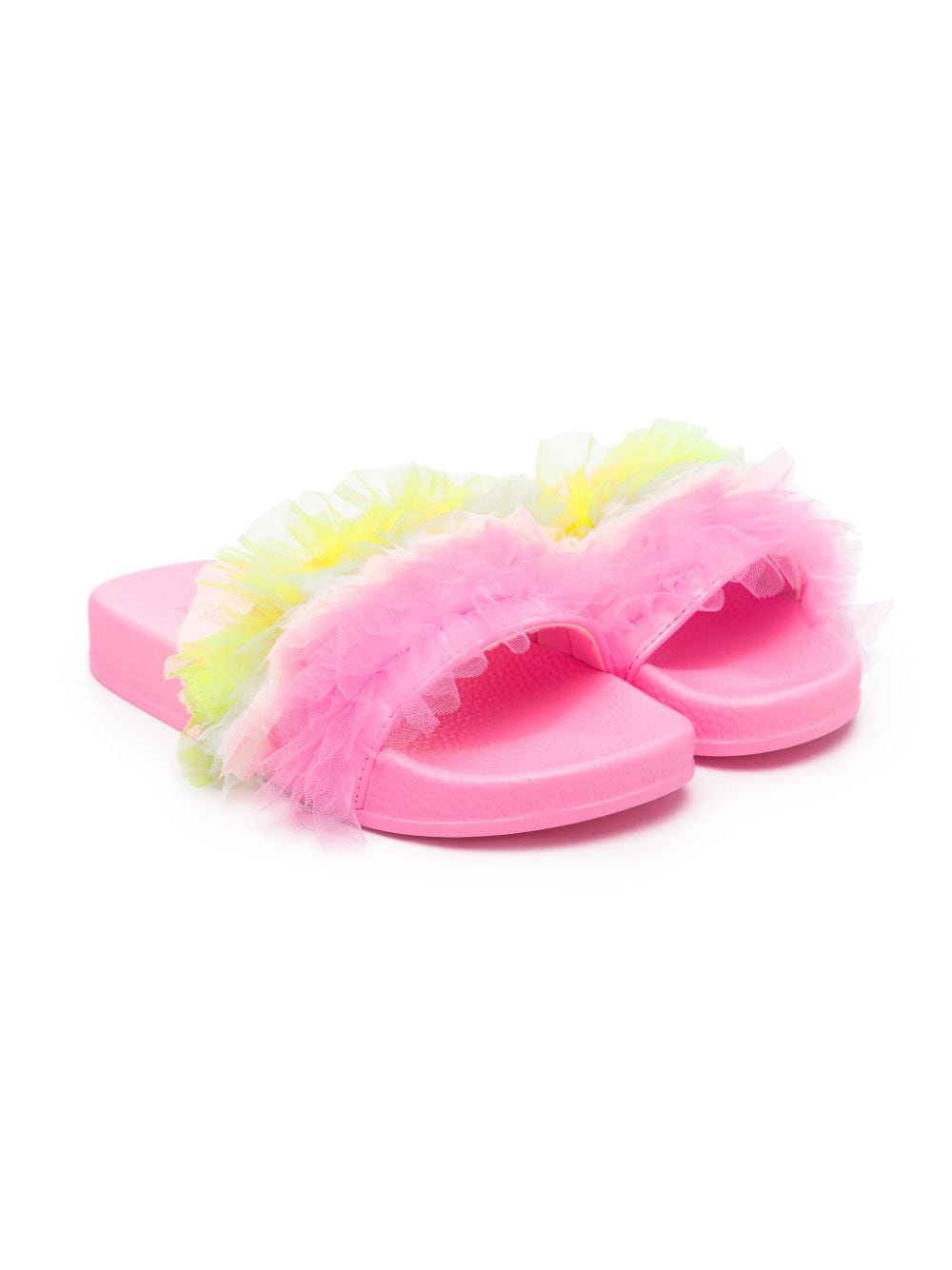 Billieblush tulle-ruffles grained slides - Pink von Billieblush