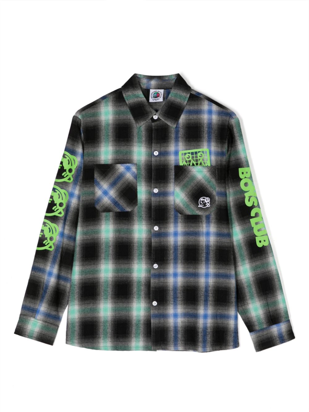 Billionaire Boys Club Kids check-print long-sleeve shirt - Black von Billionaire Boys Club Kids