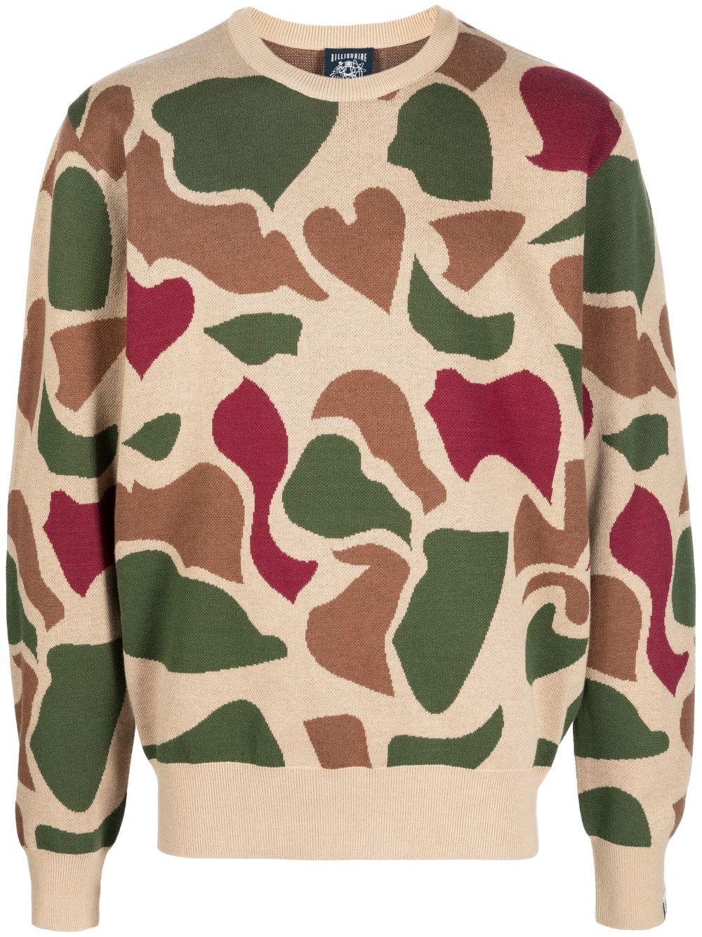 Billionaire Boys Club camouflage-pattern crew neck jumper - Brown von Billionaire Boys Club