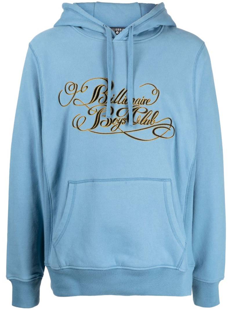 Billionaire Boys Club logo-print cotton hoodie - Blue von Billionaire Boys Club