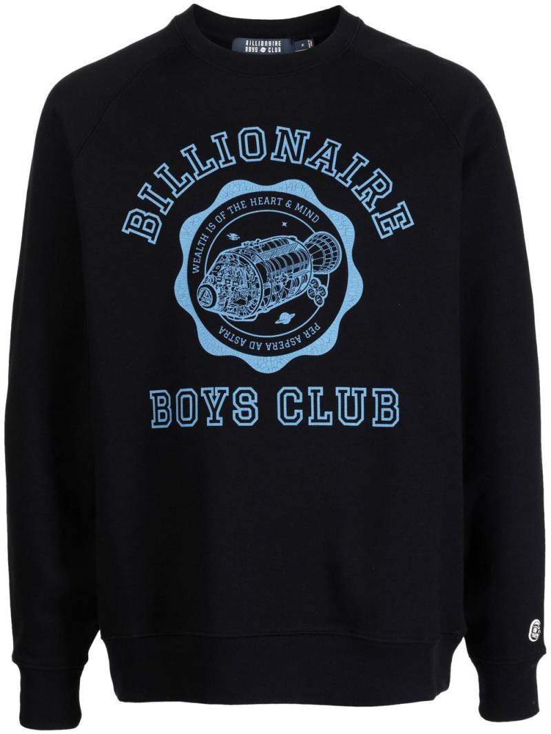 Billionaire Boys Club logo-print cotton jumper - Black von Billionaire Boys Club