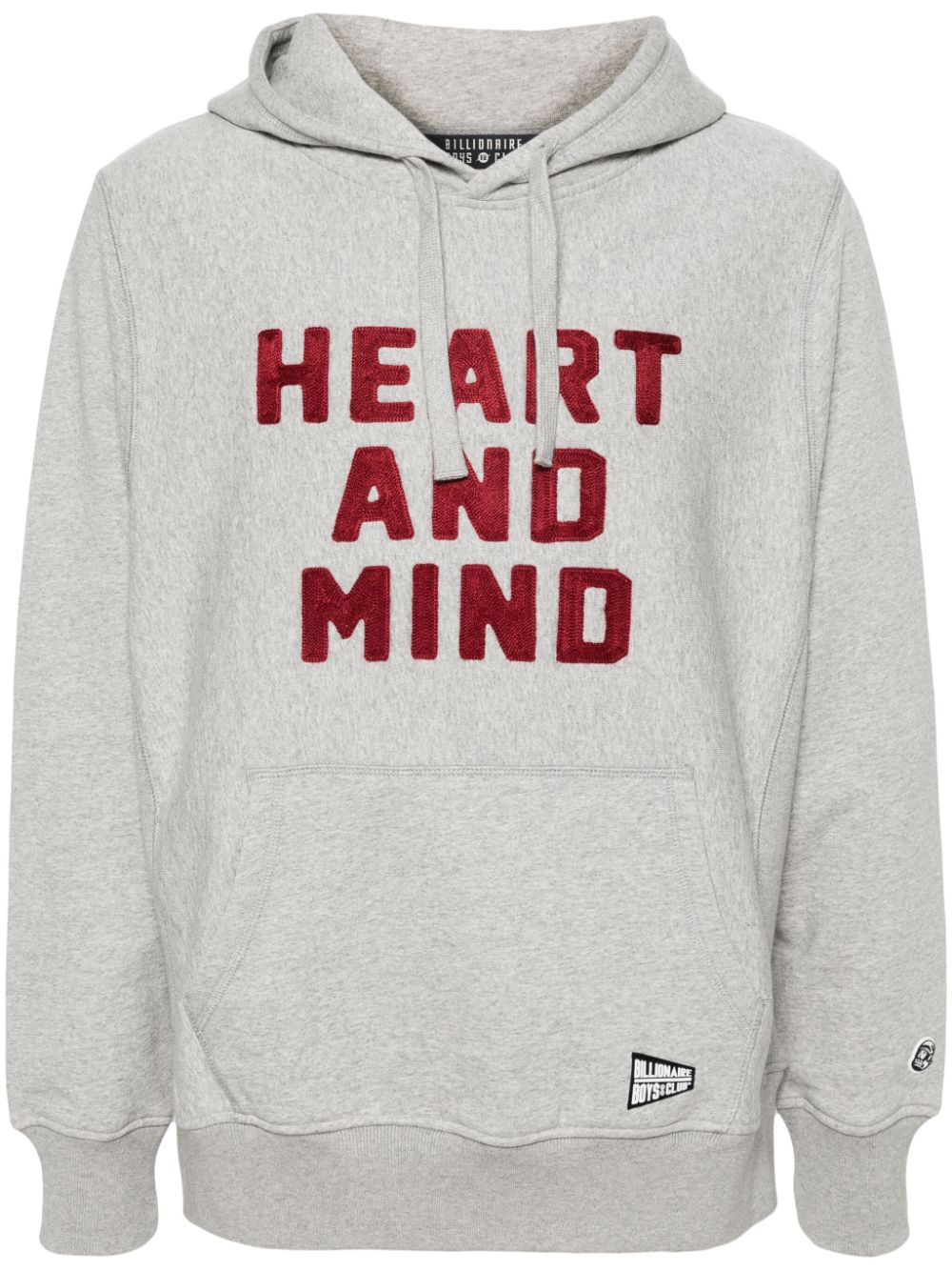 Billionaire Boys Club slogan-embroidered cotton hoodie - Grey von Billionaire Boys Club