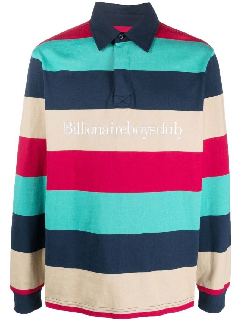 Billionaire Boys Club striped long-sleeve polo-shirt - Blue von Billionaire Boys Club