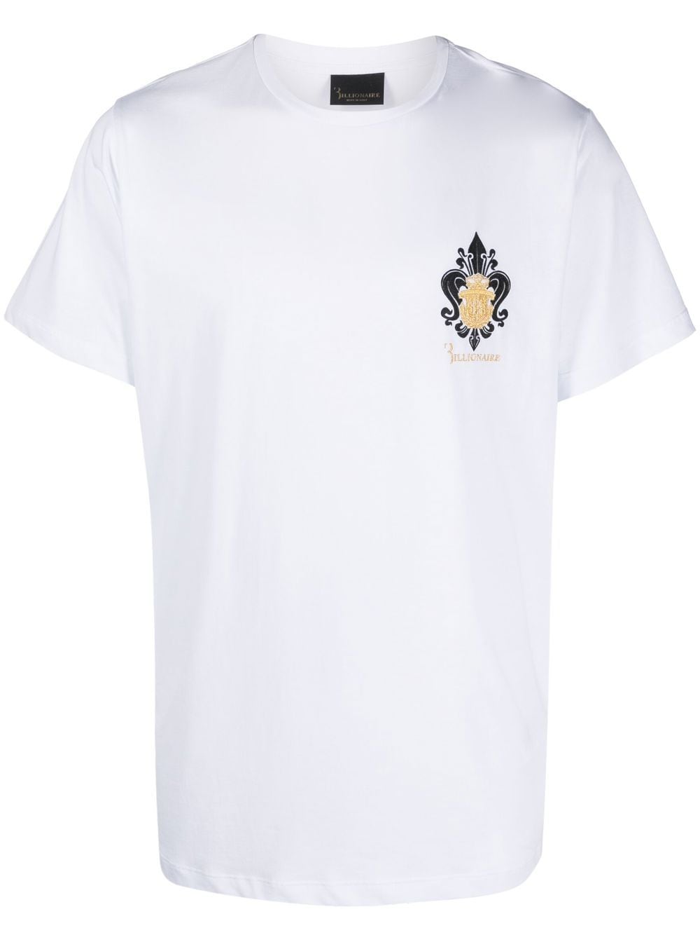 Billionaire Crest-logo crew-neck T-shirt - White von Billionaire