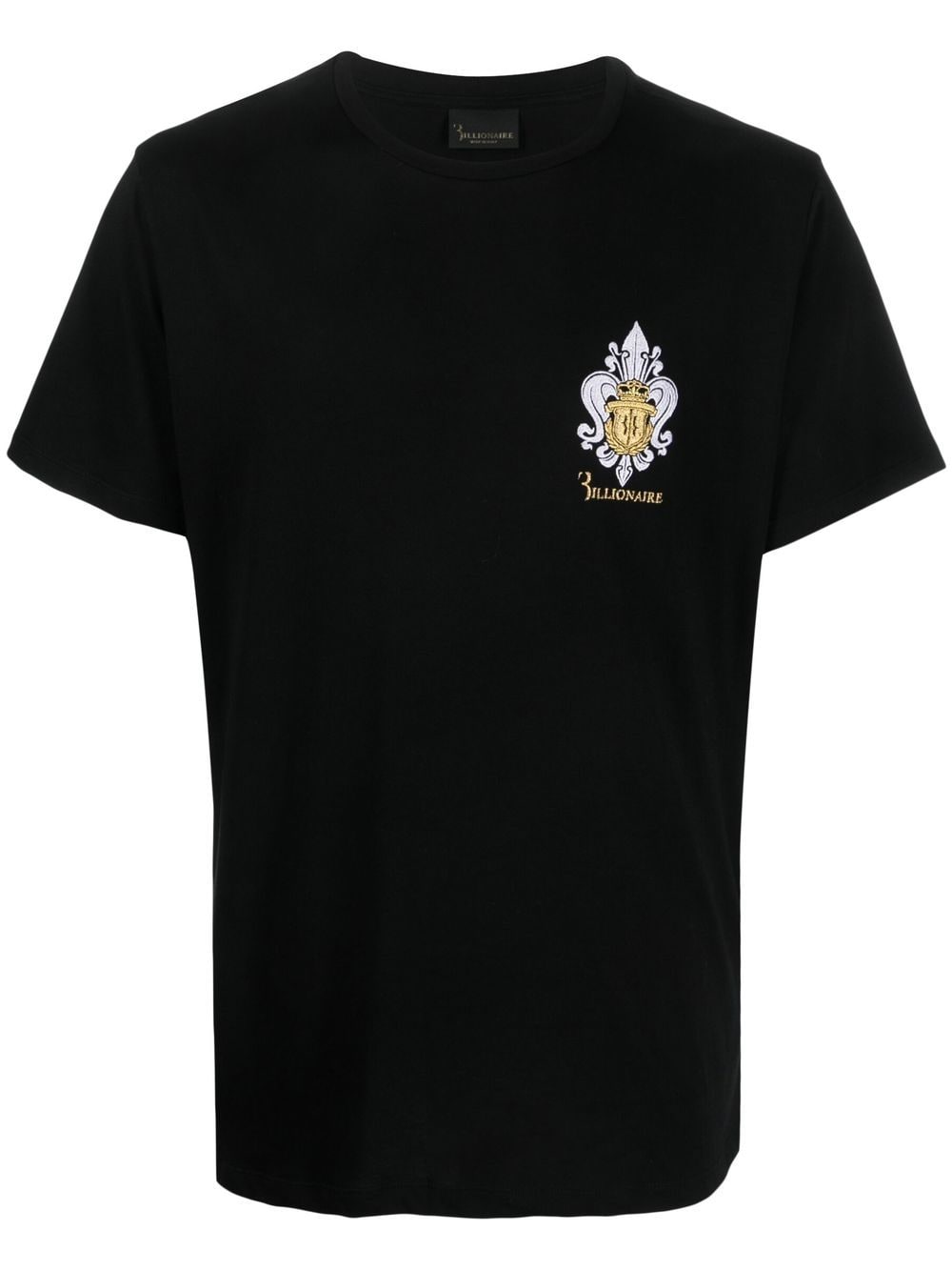 Billionaire chest logo-print detail T-shirt - Black von Billionaire