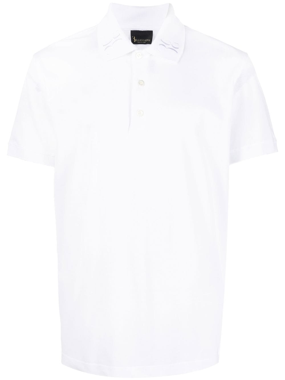 Billionaire embroidered-logo cotton polo shirt - White von Billionaire