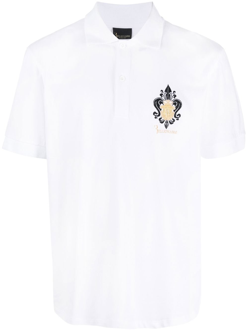 Billionaire embroidered-logo polo shirt - White von Billionaire