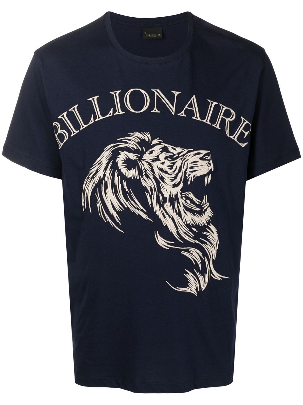 Billionaire graphic-print cotton T-shirt - Blue von Billionaire
