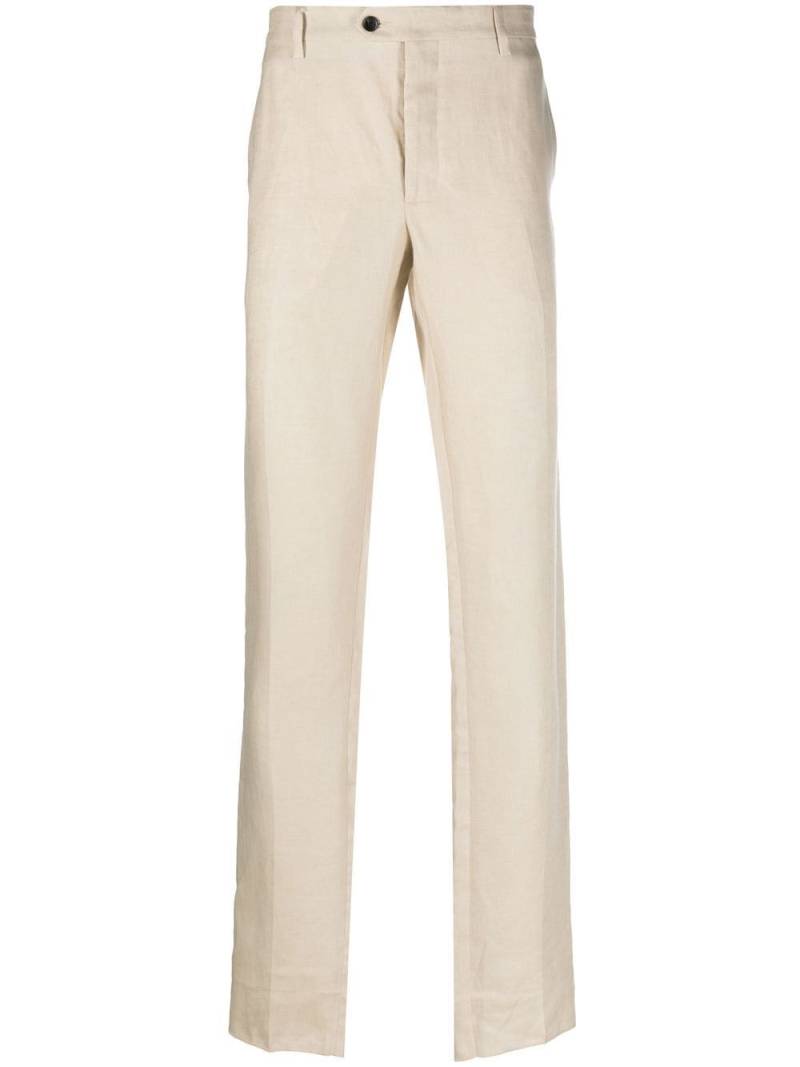 Billionaire linen tailored trousers - Neutrals von Billionaire