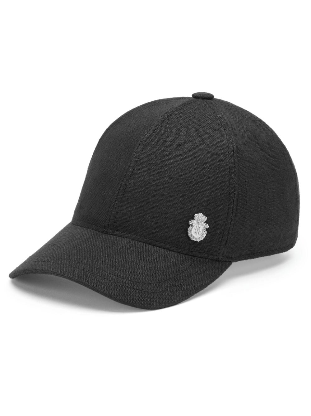 Billionaire logo-appliqué linen baseball cap - Black von Billionaire