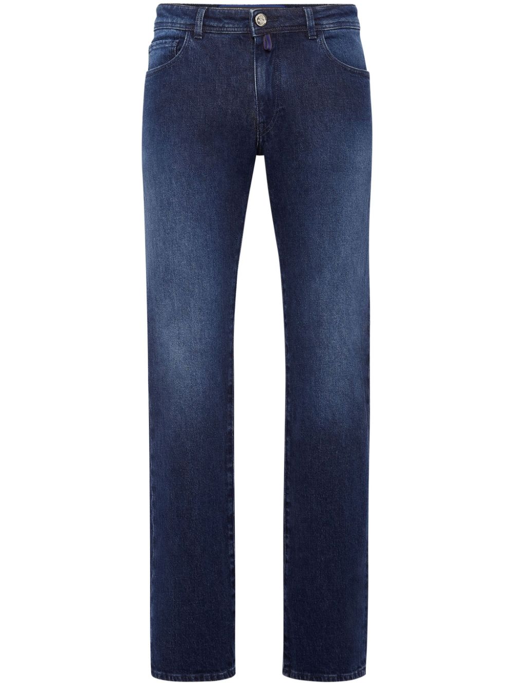 Billionaire logo-appliqué straight-leg jeans - Blue von Billionaire