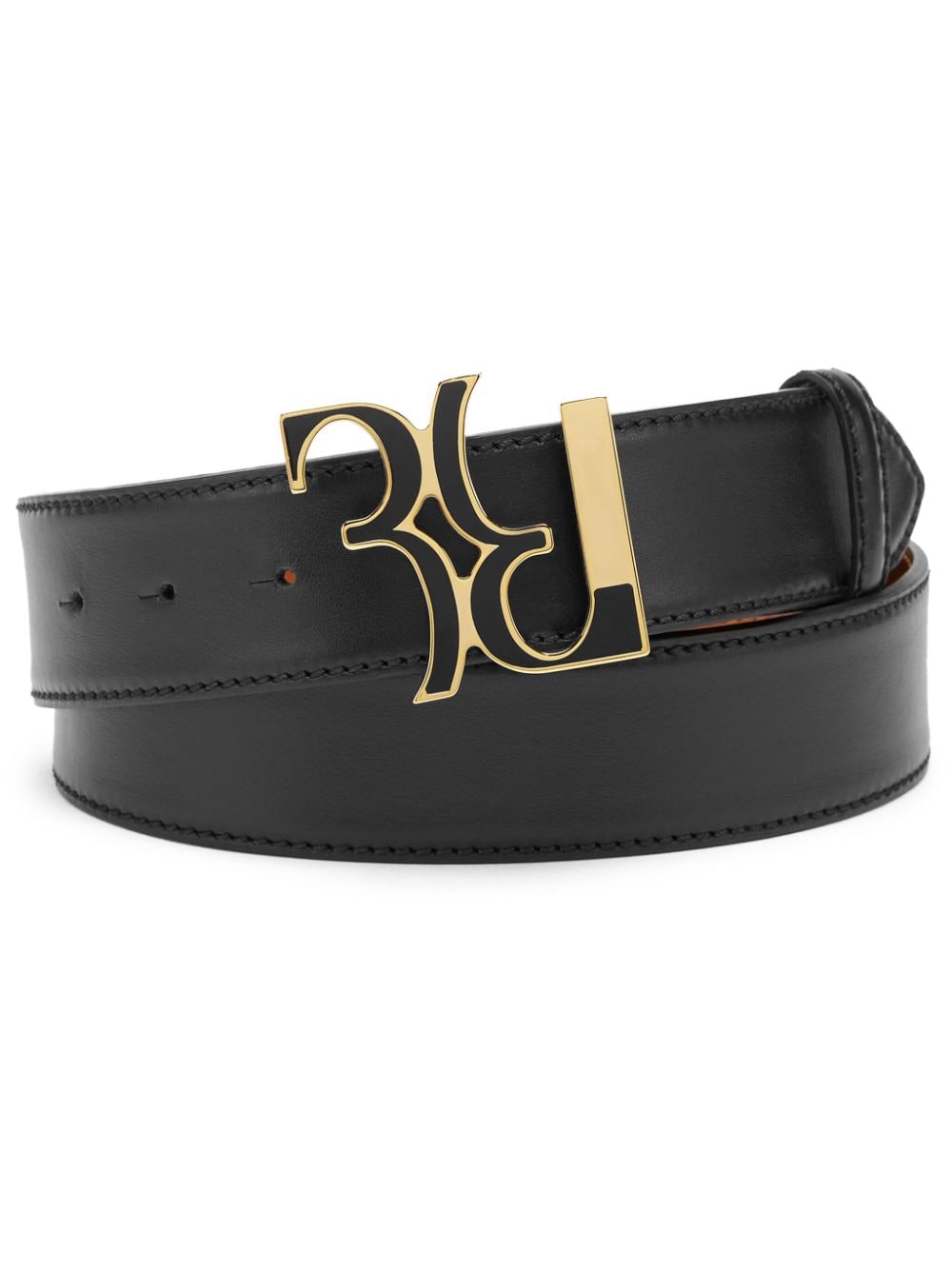 Billionaire logo-buckle leather belt - Black von Billionaire