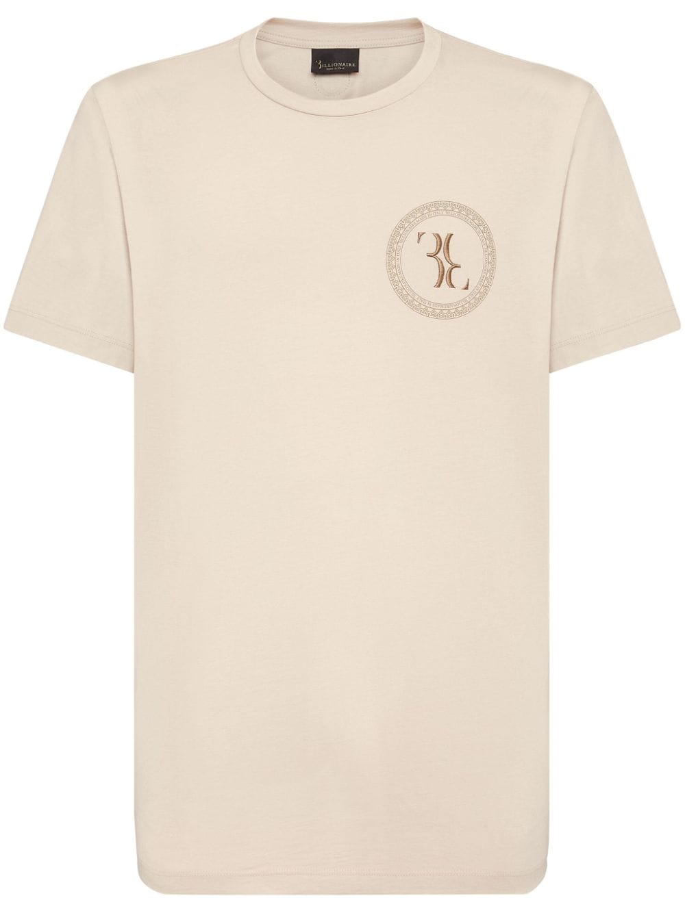 Billionaire logo-embroidered cotton T-shirt - Neutrals von Billionaire