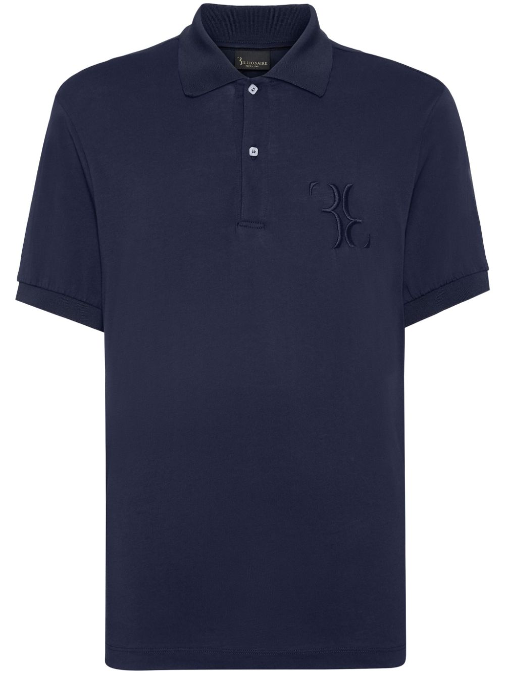 Billionaire logo-embroidered cotton polo shirt - Blue von Billionaire