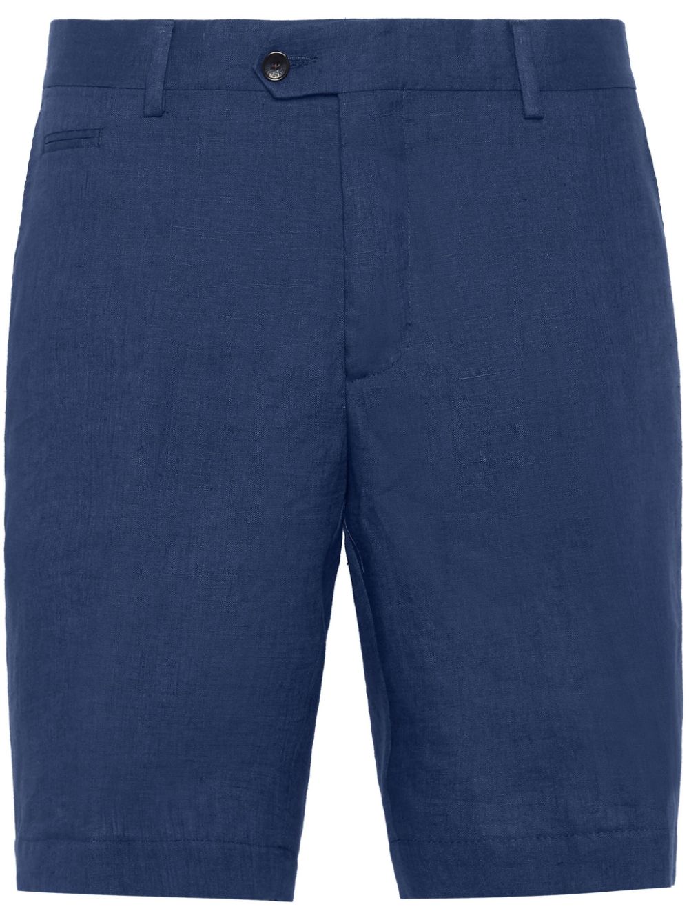 Billionaire logo-embroidered linen chino shorts - Blue von Billionaire