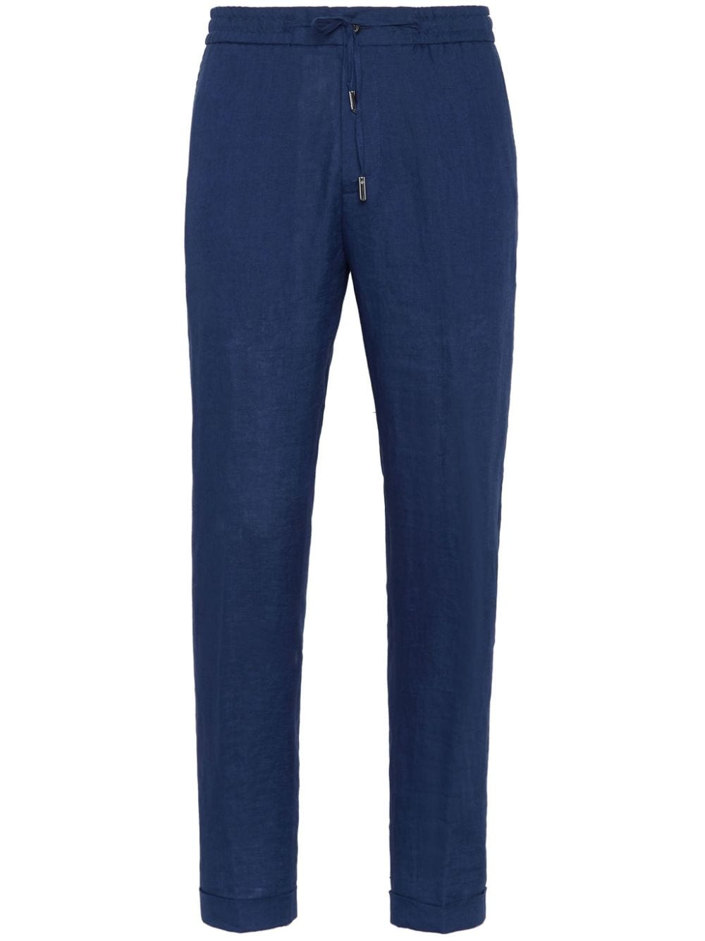 Billionaire logo-embroidered linen track pants - Blue von Billionaire