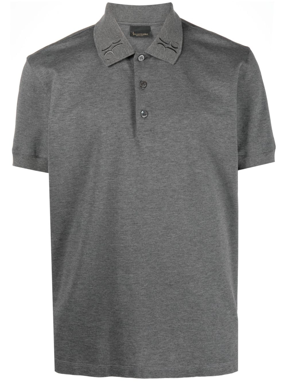 Billionaire logo-embroidered polo shirt - Grey von Billionaire