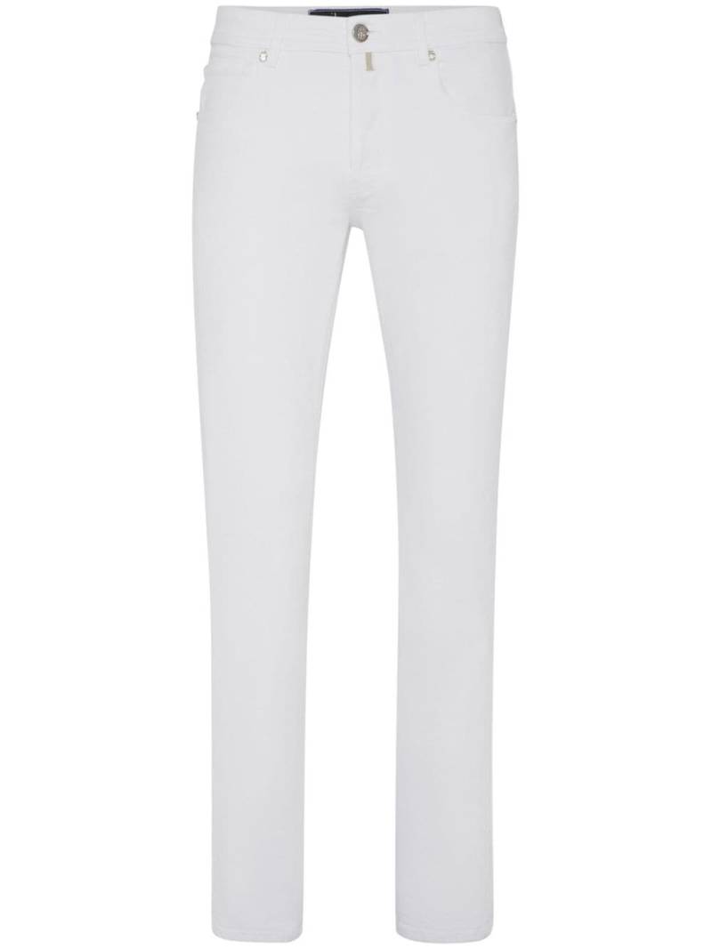 Billionaire logo-embroidered straight-cut jeans - White von Billionaire