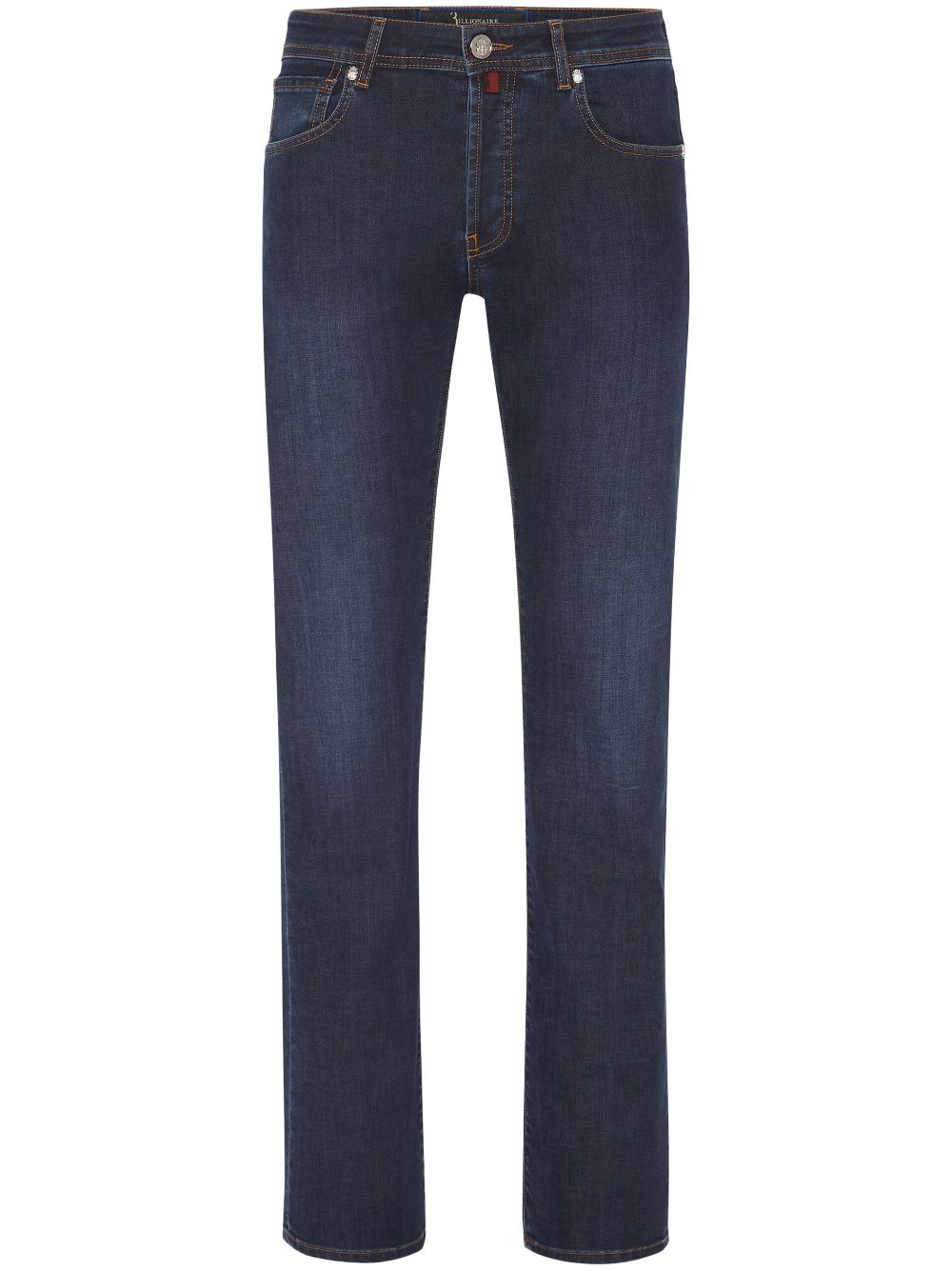 Billionaire logo-embroidered straight-leg jeans - Blue von Billionaire