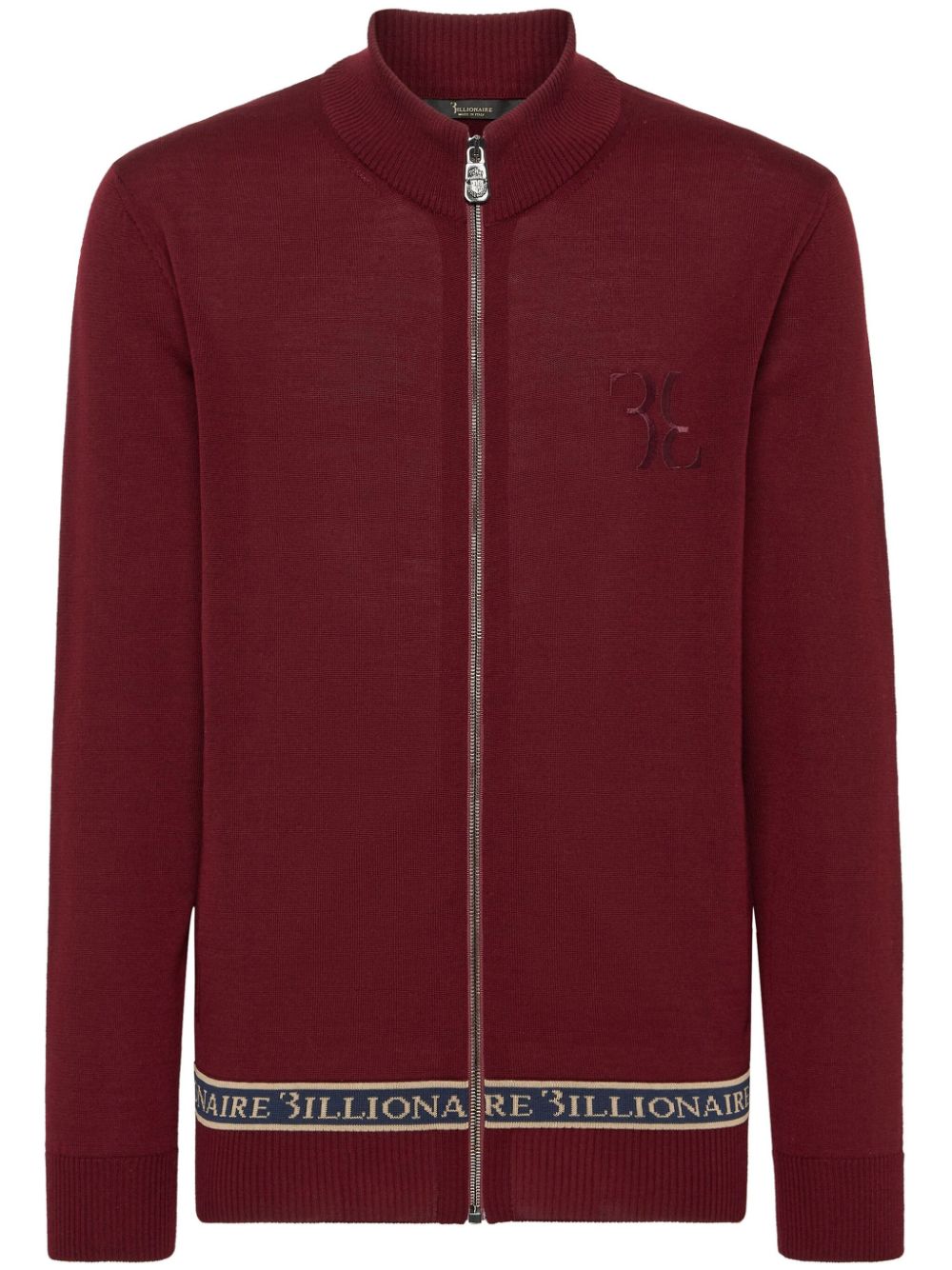 Billionaire logo-embroidered zip-up jumper von Billionaire