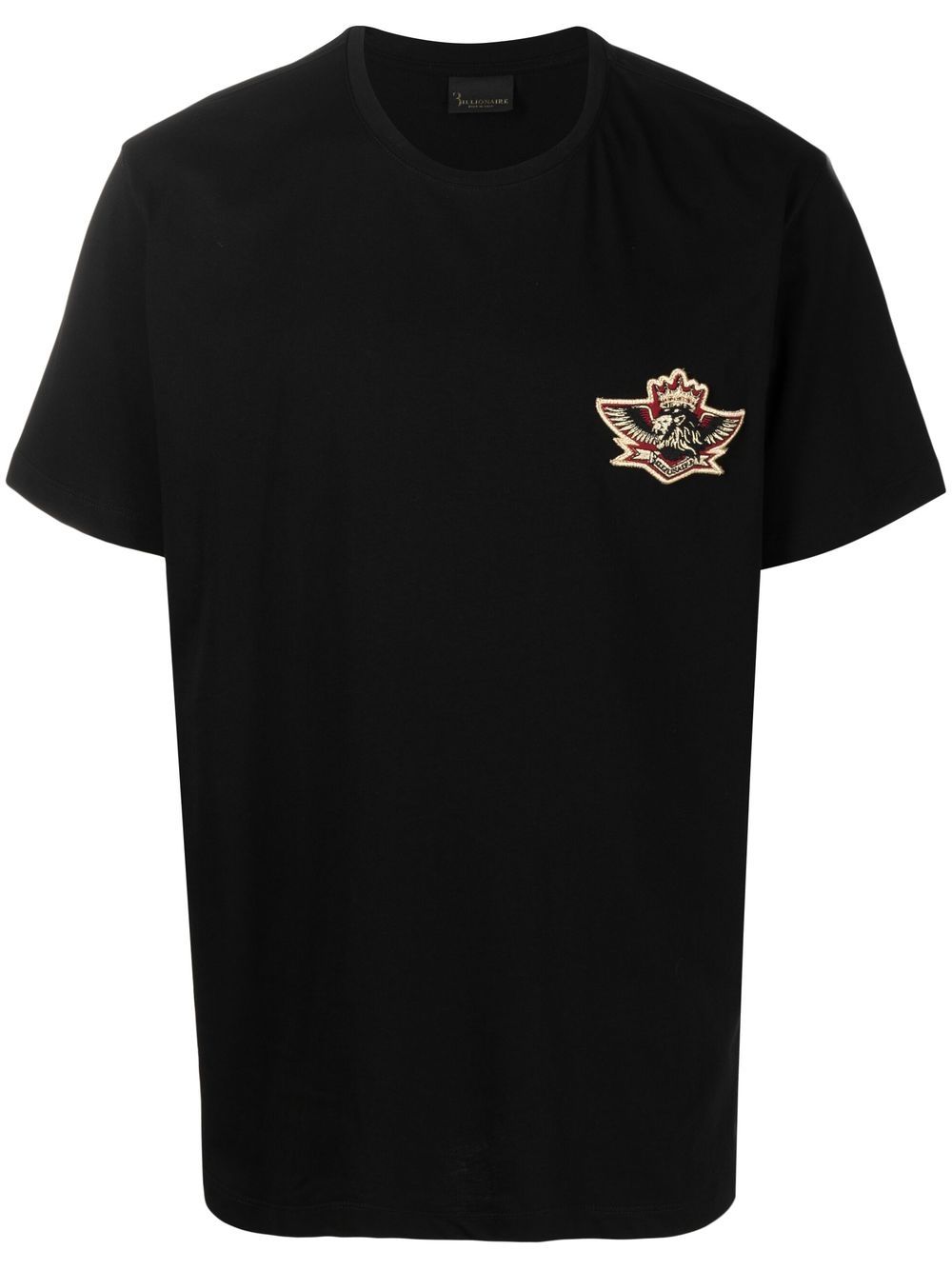 Billionaire logo-patch short-sleeved T-shirt - Black von Billionaire
