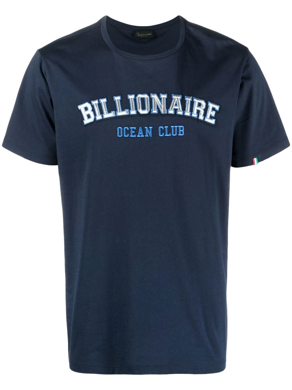 Billionaire logo-print T-shirt - Blue von Billionaire