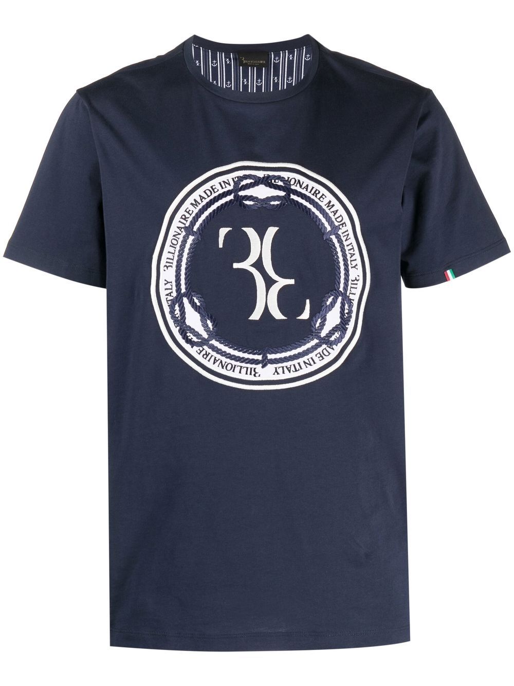 Billionaire logo-print T-shirt - Blue von Billionaire