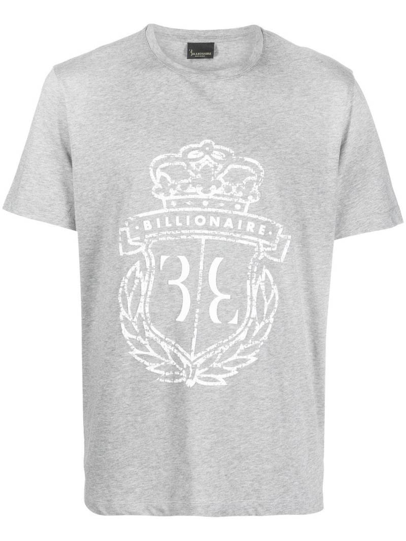 Billionaire logo-print detail T-shirt - Grey von Billionaire