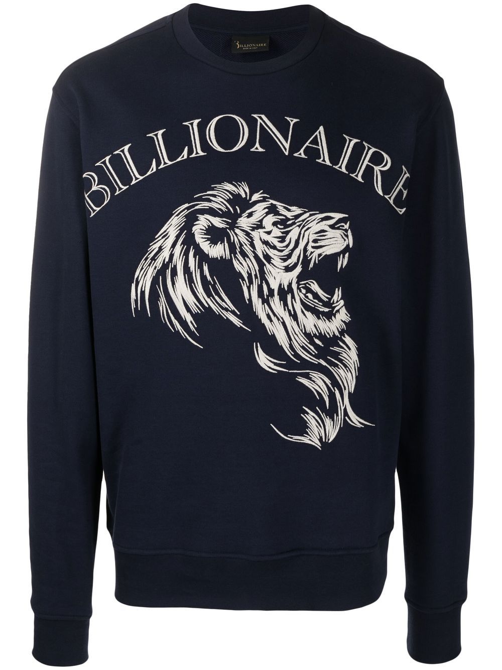 Billionaire logo-print detail sweatshirt - Blue von Billionaire