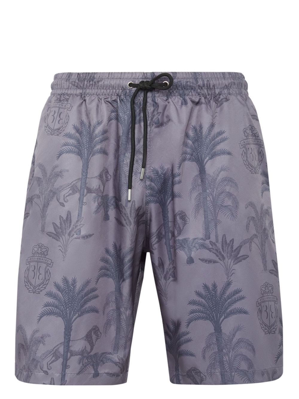 Billionaire palm tree-print swim shorts - Blue von Billionaire