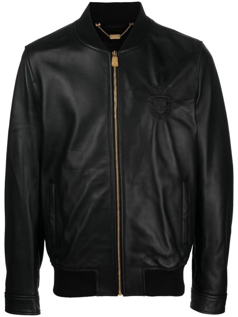 Billionaire sheepskin bomber jacket - Black von Billionaire