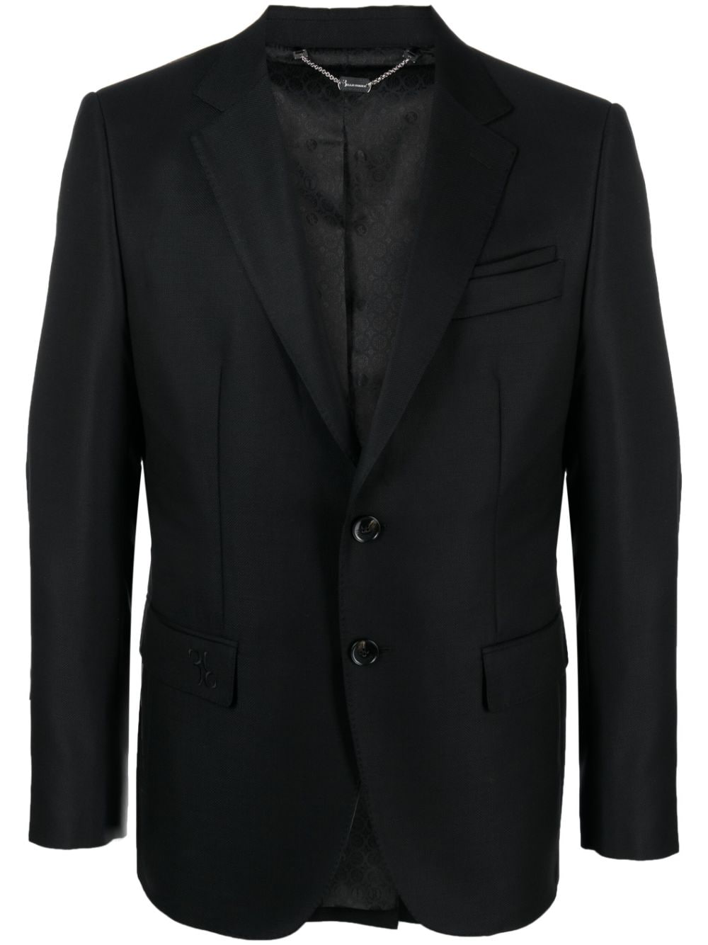 Billionaire single-breasted virgin wool blazer - Black von Billionaire