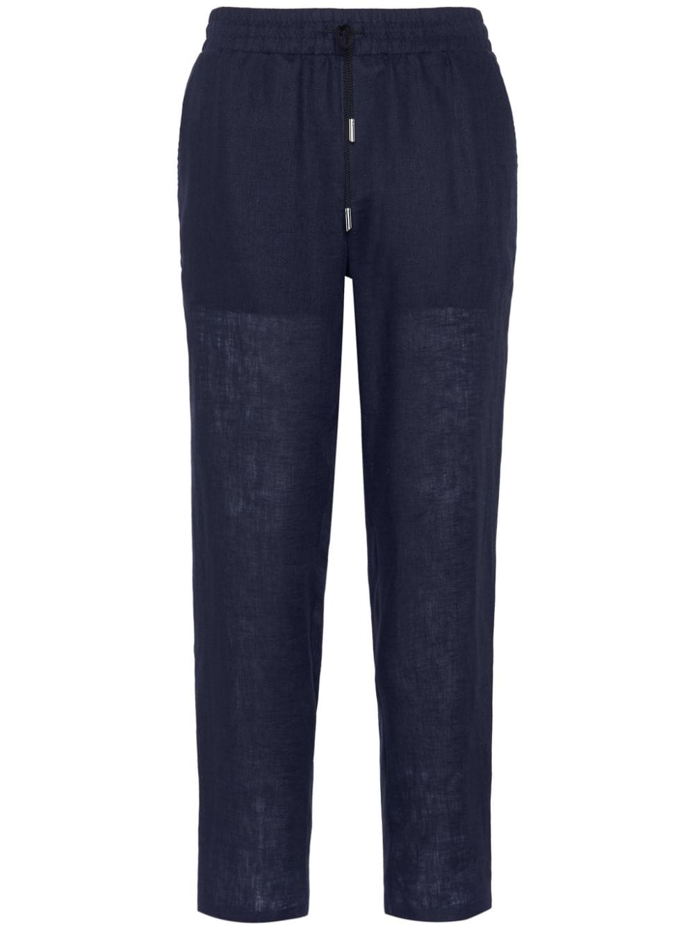 Billionaire straight-leg linen trousers - Blue von Billionaire