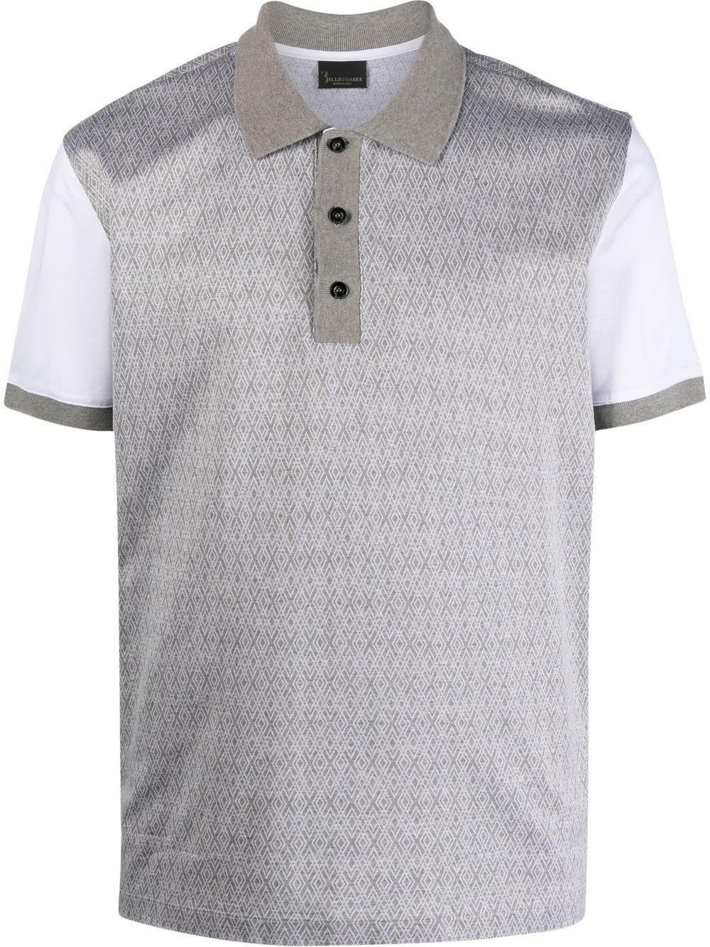 Billionaire two-tone cotton polo shirt - Grey von Billionaire